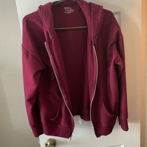 Time and tru burgundy hoodie size L